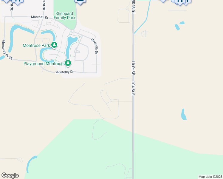 map of restaurants, bars, coffee shops, grocery stores, and more near 1712 Monteith Drive in Aldersyde