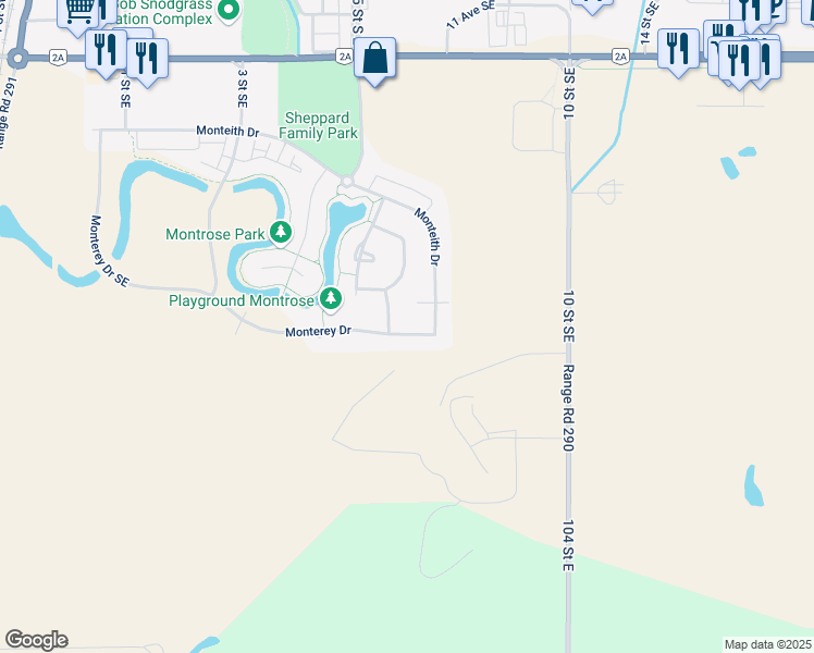 map of restaurants, bars, coffee shops, grocery stores, and more near in High River