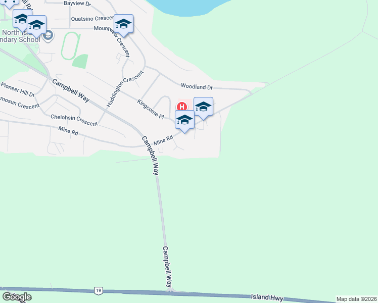 map of restaurants, bars, coffee shops, grocery stores, and more near 545 Sunset Place in Port McNeill