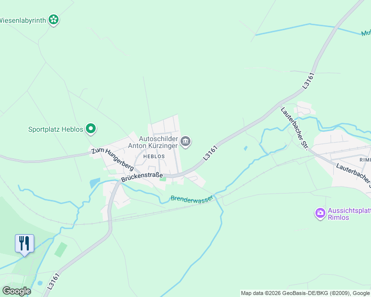map of restaurants, bars, coffee shops, grocery stores, and more near in Lauterbach