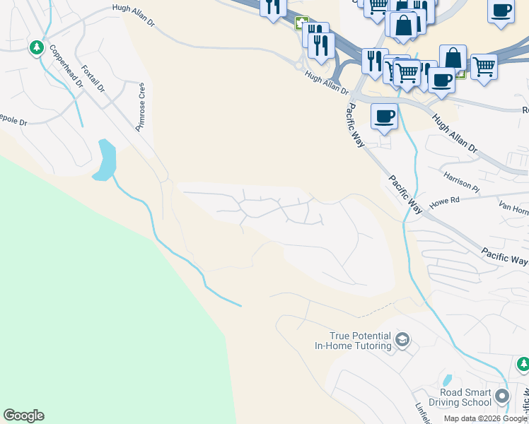 map of restaurants, bars, coffee shops, grocery stores, and more near 78 Balmoral Drive in Kamloops