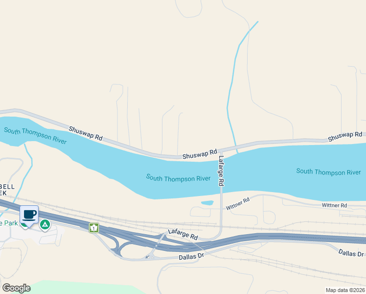 map of restaurants, bars, coffee shops, grocery stores, and more near 2961 Shuswap Road in Kamloops