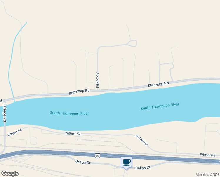 map of restaurants, bars, coffee shops, grocery stores, and more near 3119 Shuswap Road in Kamloops
