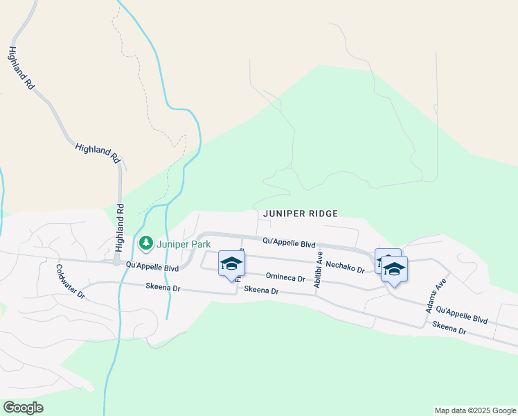 map of restaurants, bars, coffee shops, grocery stores, and more near 1300 Finlay Avenue in Kamloops