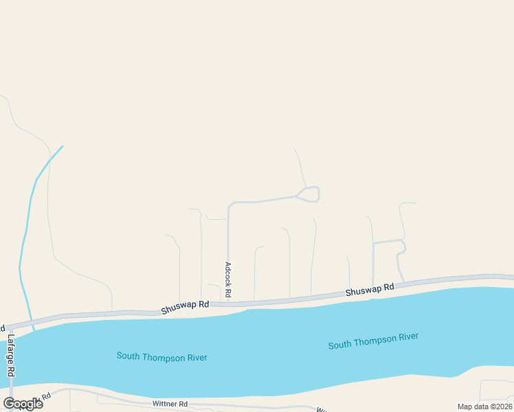 map of restaurants, bars, coffee shops, grocery stores, and more near Adcock Road in Kamloops