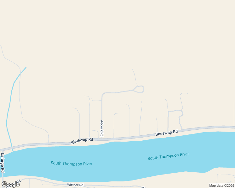 map of restaurants, bars, coffee shops, grocery stores, and more near Adcock Road in Kamloops