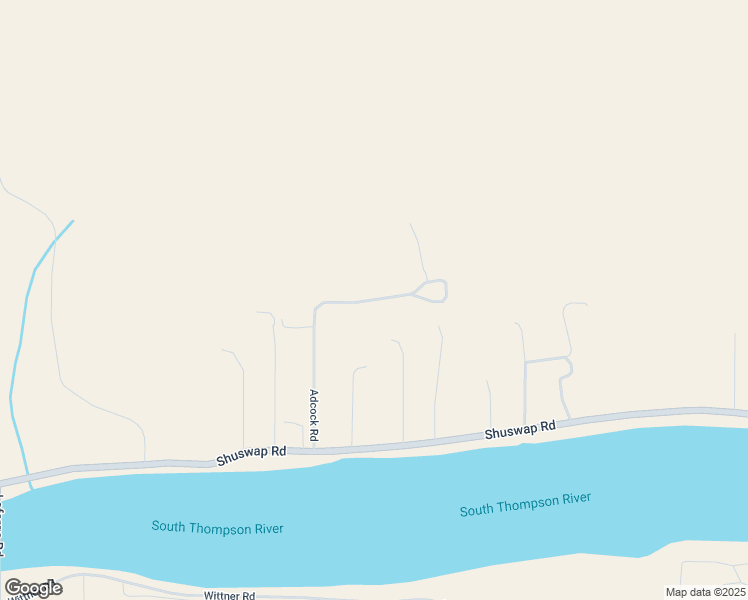 map of restaurants, bars, coffee shops, grocery stores, and more near Adcock Road in Kamloops