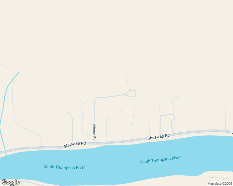 map of restaurants, bars, coffee shops, grocery stores, and more near Adcock Road in Kamloops