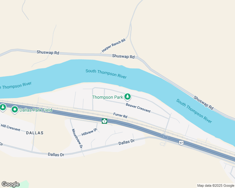 map of restaurants, bars, coffee shops, grocery stores, and more near 6471 Chukar Drive in Kamloops