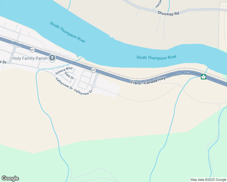 map of restaurants, bars, coffee shops, grocery stores, and more near 3300 Valleyview Drive in Kamloops