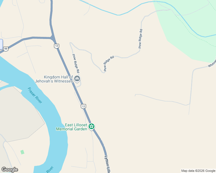 map of restaurants, bars, coffee shops, grocery stores, and more near 150 Pine Ridge Road in Lillooet