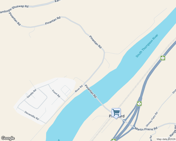 map of restaurants, bars, coffee shops, grocery stores, and more near 5021 Pinantan Road in Pritchard