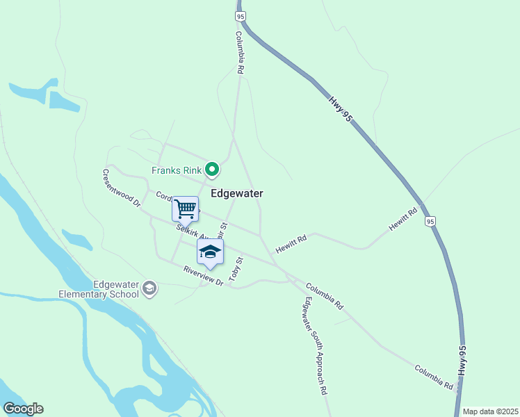 map of restaurants, bars, coffee shops, grocery stores, and more near Columbia Road in Edgewater