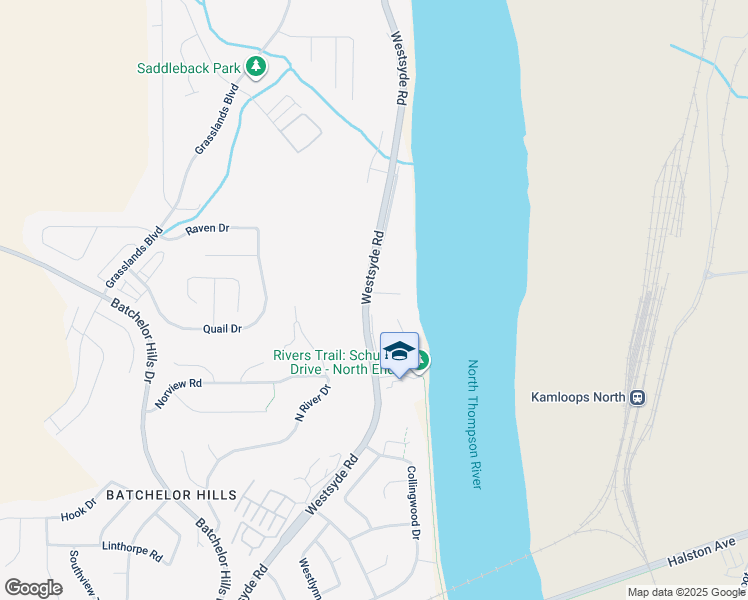 map of restaurants, bars, coffee shops, grocery stores, and more near in Kamloops