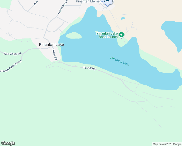 map of restaurants, bars, coffee shops, grocery stores, and more near 3154 Powell Road in Pinantan Lake