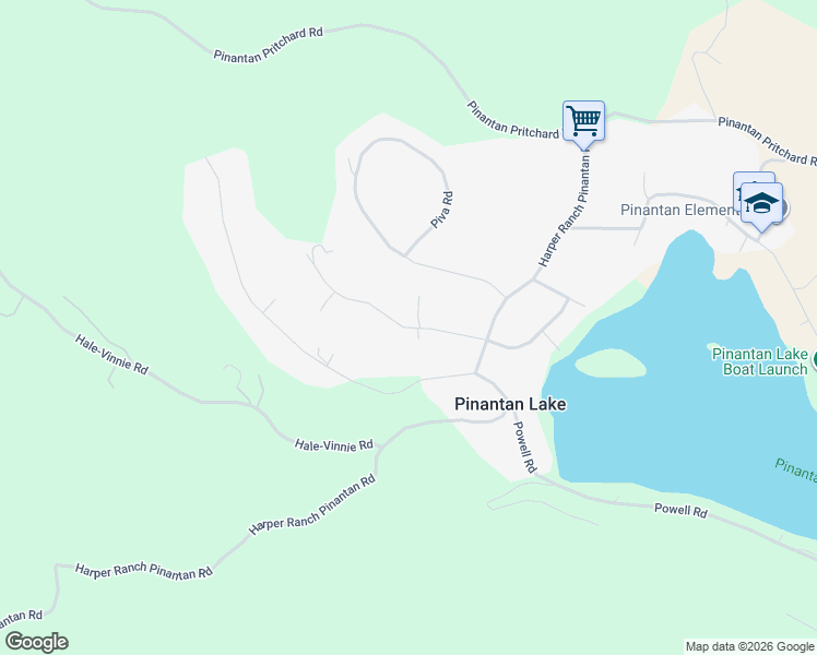 map of restaurants, bars, coffee shops, grocery stores, and more near 2959 McCreight Road in Pinantan Lake