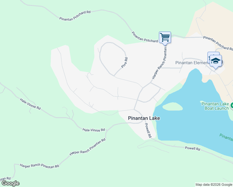 map of restaurants, bars, coffee shops, grocery stores, and more near 2959 McCreight Road in Pinantan Lake