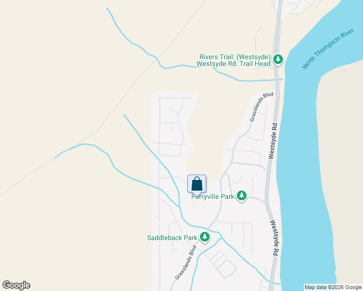 map of restaurants, bars, coffee shops, grocery stores, and more near Doubletree Crescent in Kamloops