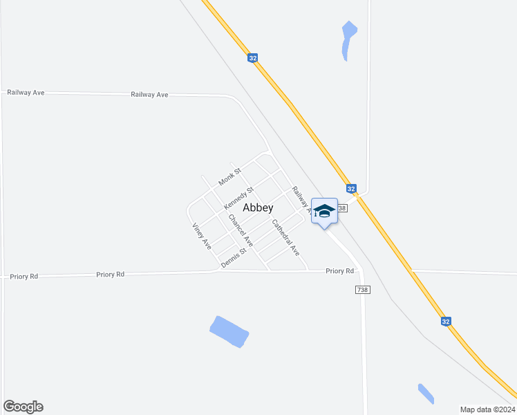 map of restaurants, bars, coffee shops, grocery stores, and more near in Abbey