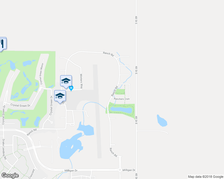 map of restaurants, bars, coffee shops, grocery stores, and more near 118 Ranch Road in Okotoks