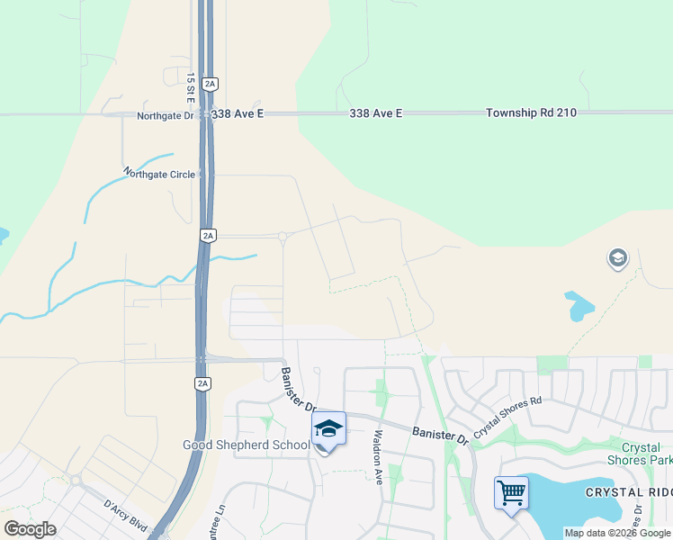 map of restaurants, bars, coffee shops, grocery stores, and more near 321 Sunset Place in Okotoks