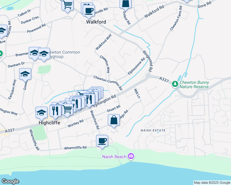Lymington Road, Highcliffe England Walk Score