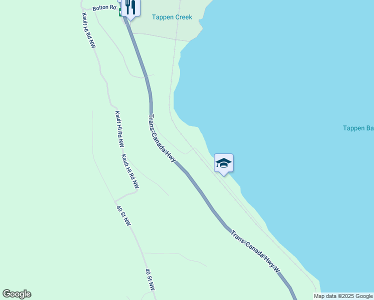 map of restaurants, bars, coffee shops, grocery stores, and more near 338 Tappen Beach Road in Tappen