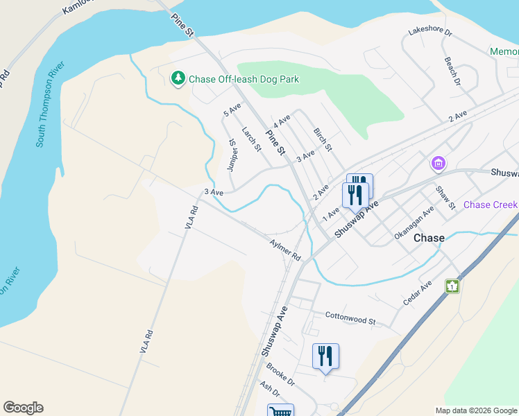 map of restaurants, bars, coffee shops, grocery stores, and more near 611 3 Avenue in Chase