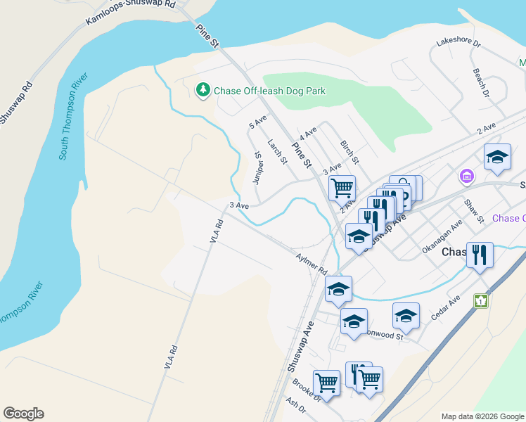 map of restaurants, bars, coffee shops, grocery stores, and more near 611 3 Avenue in Chase