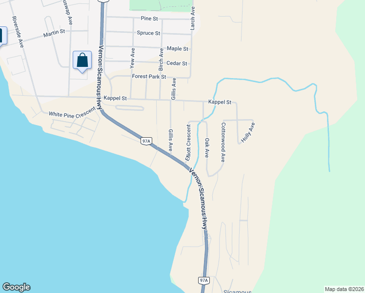 map of restaurants, bars, coffee shops, grocery stores, and more near 414 Elliott Crescent in Sicamous