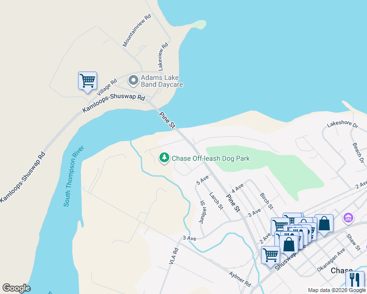 map of restaurants, bars, coffee shops, grocery stores, and more near 637 Mill Road in Chase