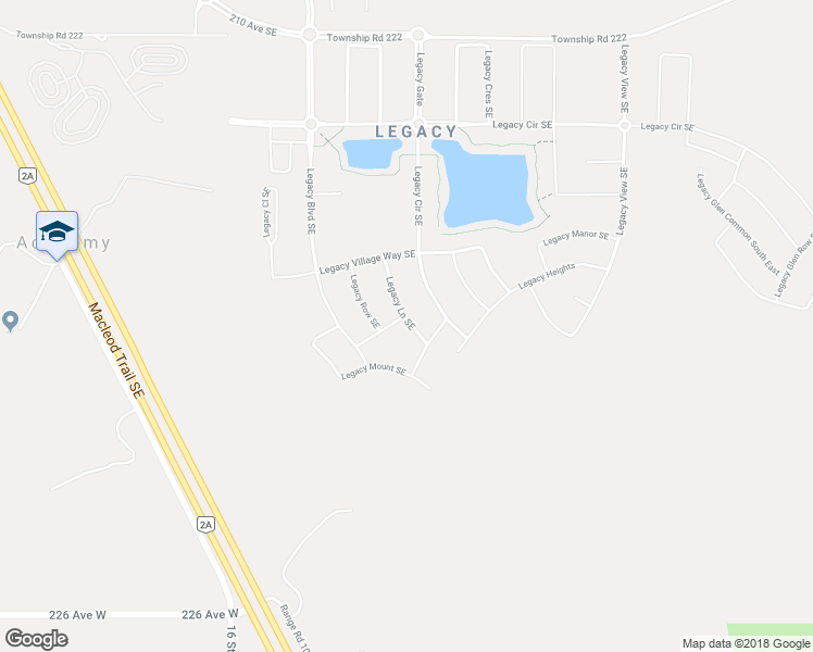 map of restaurants, bars, coffee shops, grocery stores, and more near 81 Legacy Lane Southeast in De Winton