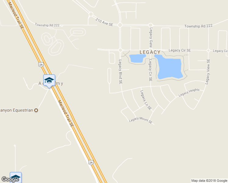 map of restaurants, bars, coffee shops, grocery stores, and more near 418 Legacy Village Way Southeast in De Winton