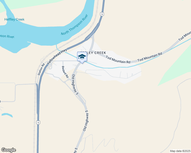 map of restaurants, bars, coffee shops, grocery stores, and more near 531 Marriott Road in Kamloops