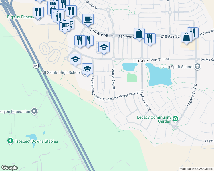 map of restaurants, bars, coffee shops, grocery stores, and more near in Calgary