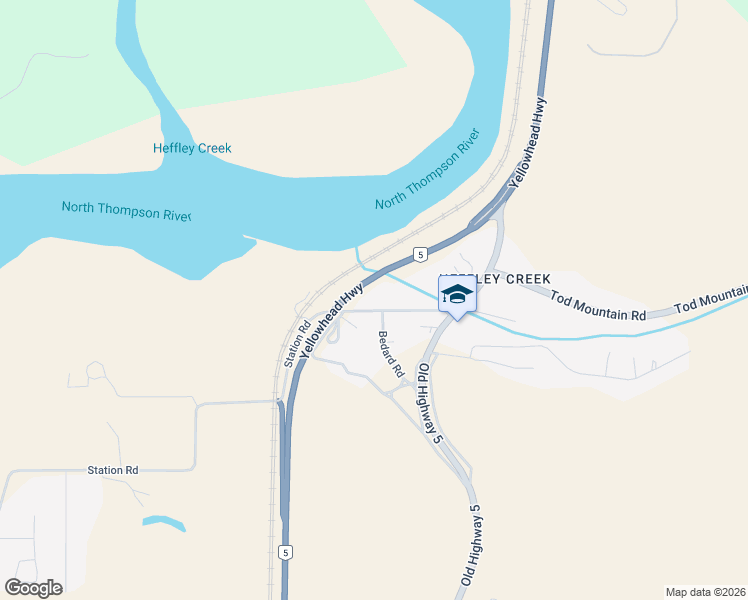 map of restaurants, bars, coffee shops, grocery stores, and more near 432 Station Road in Kamloops