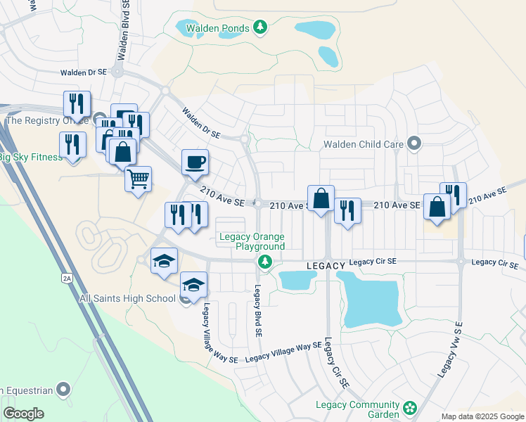 map of restaurants, bars, coffee shops, grocery stores, and more near in Calgary