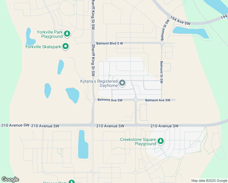 map of restaurants, bars, coffee shops, grocery stores, and more near 484 Belmont Heath Southwest in Calgary