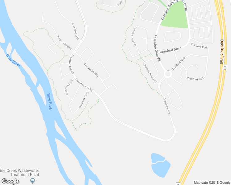 map of restaurants, bars, coffee shops, grocery stores, and more near 103 Cranbrook Hill Southeast in Calgary