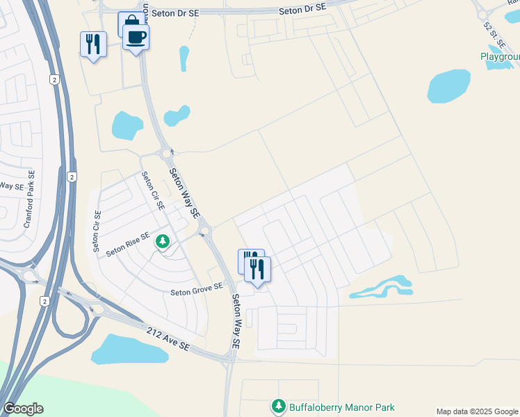 map of restaurants, bars, coffee shops, grocery stores, and more near 193 Union Avenue SE in Calgary