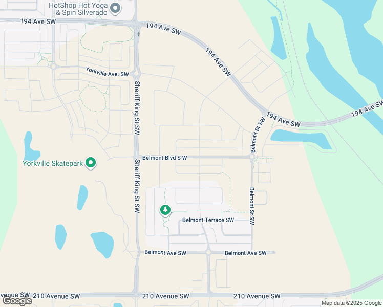 map of restaurants, bars, coffee shops, grocery stores, and more near 19600-22232 Sheriff King Street Southwest in De Winton