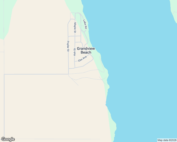 map of restaurants, bars, coffee shops, grocery stores, and more near Beach Road in Grandview Beach