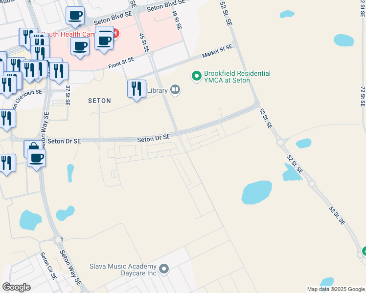 map of restaurants, bars, coffee shops, grocery stores, and more near in Calgary
