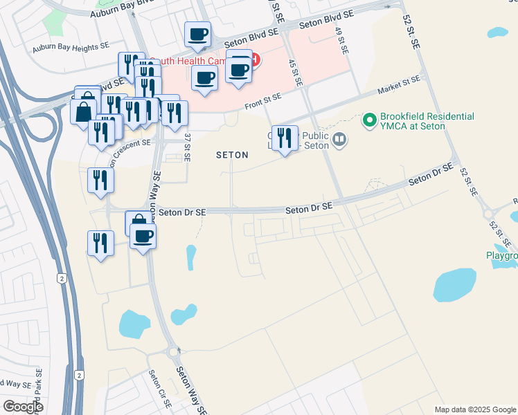 map of restaurants, bars, coffee shops, grocery stores, and more near in Calgary