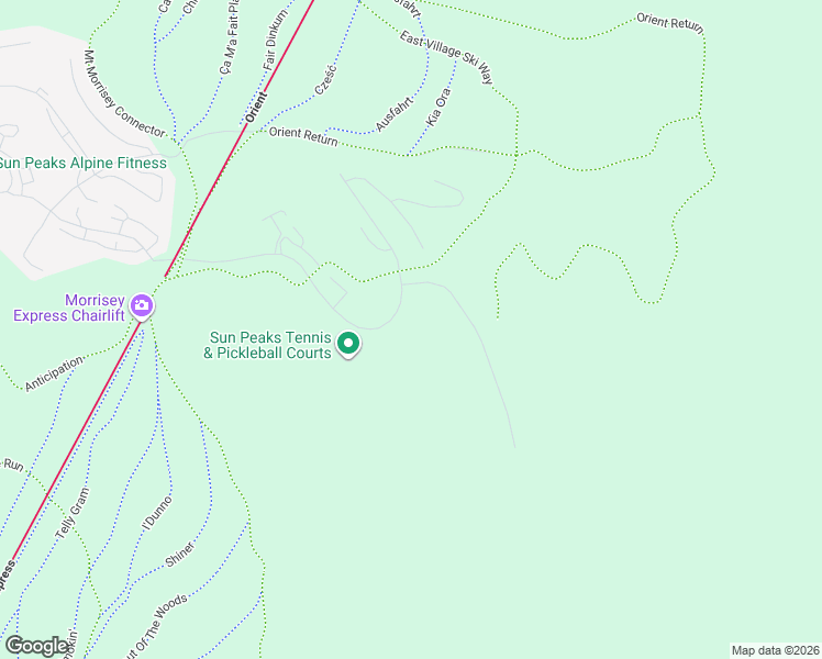 map of restaurants, bars, coffee shops, grocery stores, and more near 5038 Valley Drive in Sun Peaks