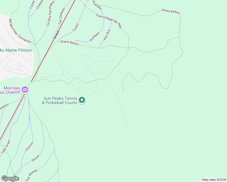 map of restaurants, bars, coffee shops, grocery stores, and more near in Sun Peaks