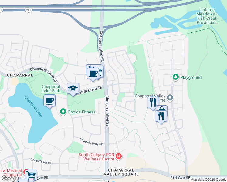 map of restaurants, bars, coffee shops, grocery stores, and more near in Calgary