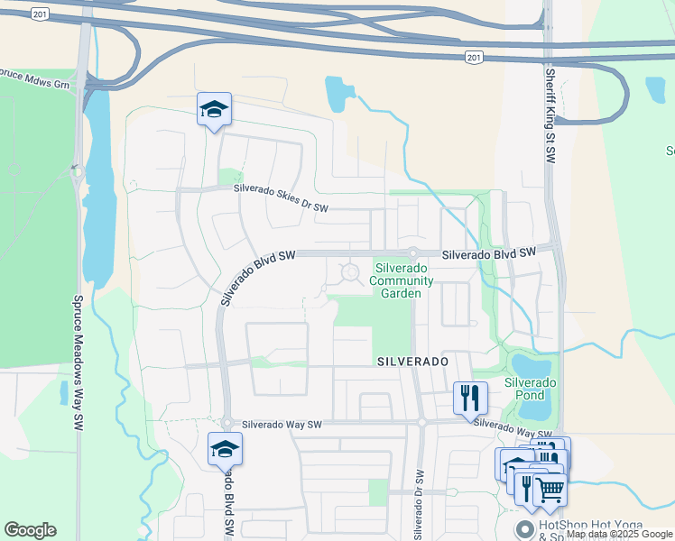 map of restaurants, bars, coffee shops, grocery stores, and more near in Calgary