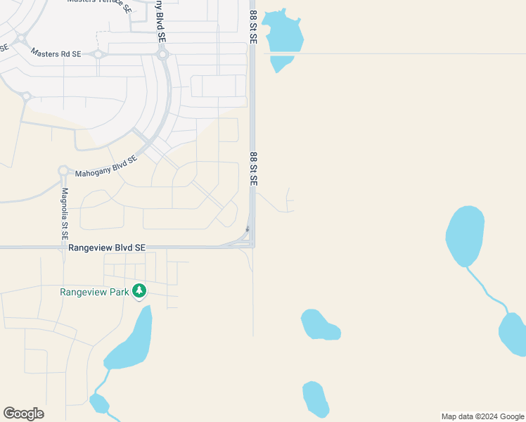 map of restaurants, bars, coffee shops, grocery stores, and more near 18300 88th Street Southeast in Calgary