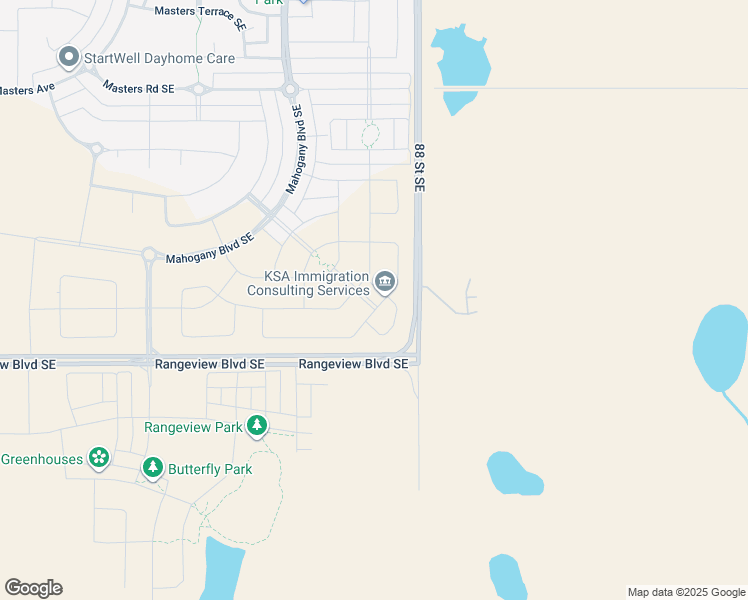 map of restaurants, bars, coffee shops, grocery stores, and more near 18300 88th Street Southeast in Calgary